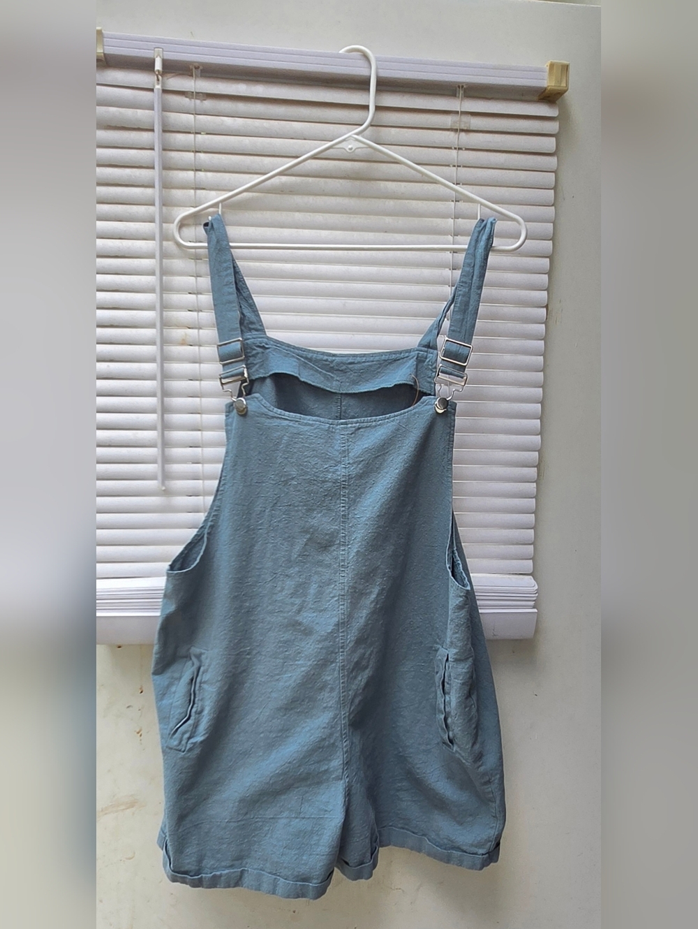 Yeokou Dusty Blue Overall Shorts
